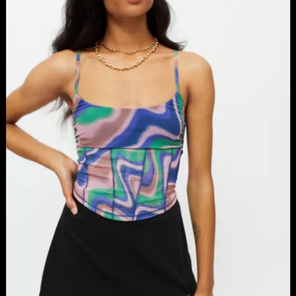 mesh corset tank